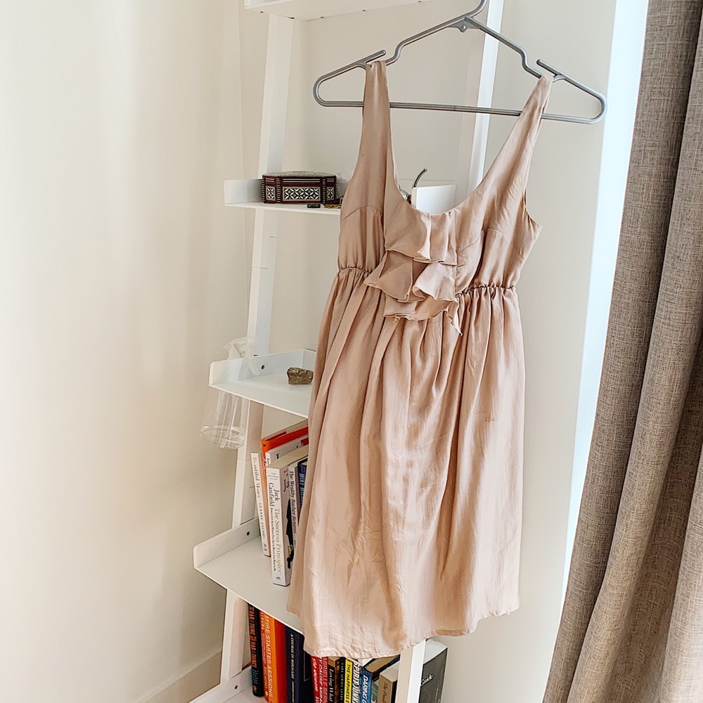 100% silk pink Italian made sleeveless dress 40
